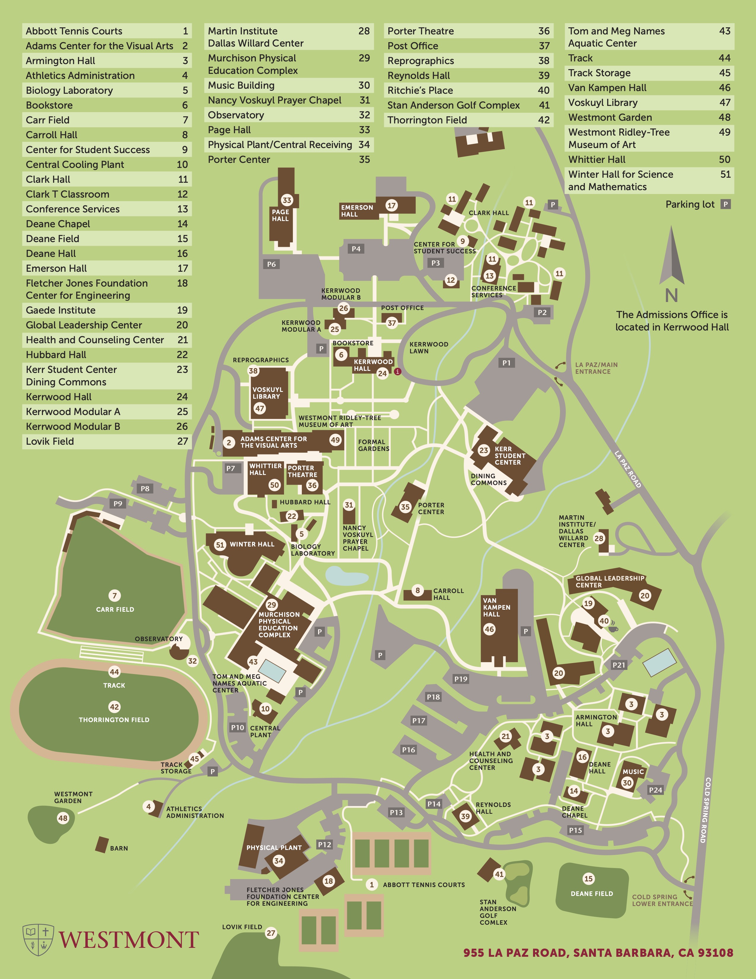 westmont campus map