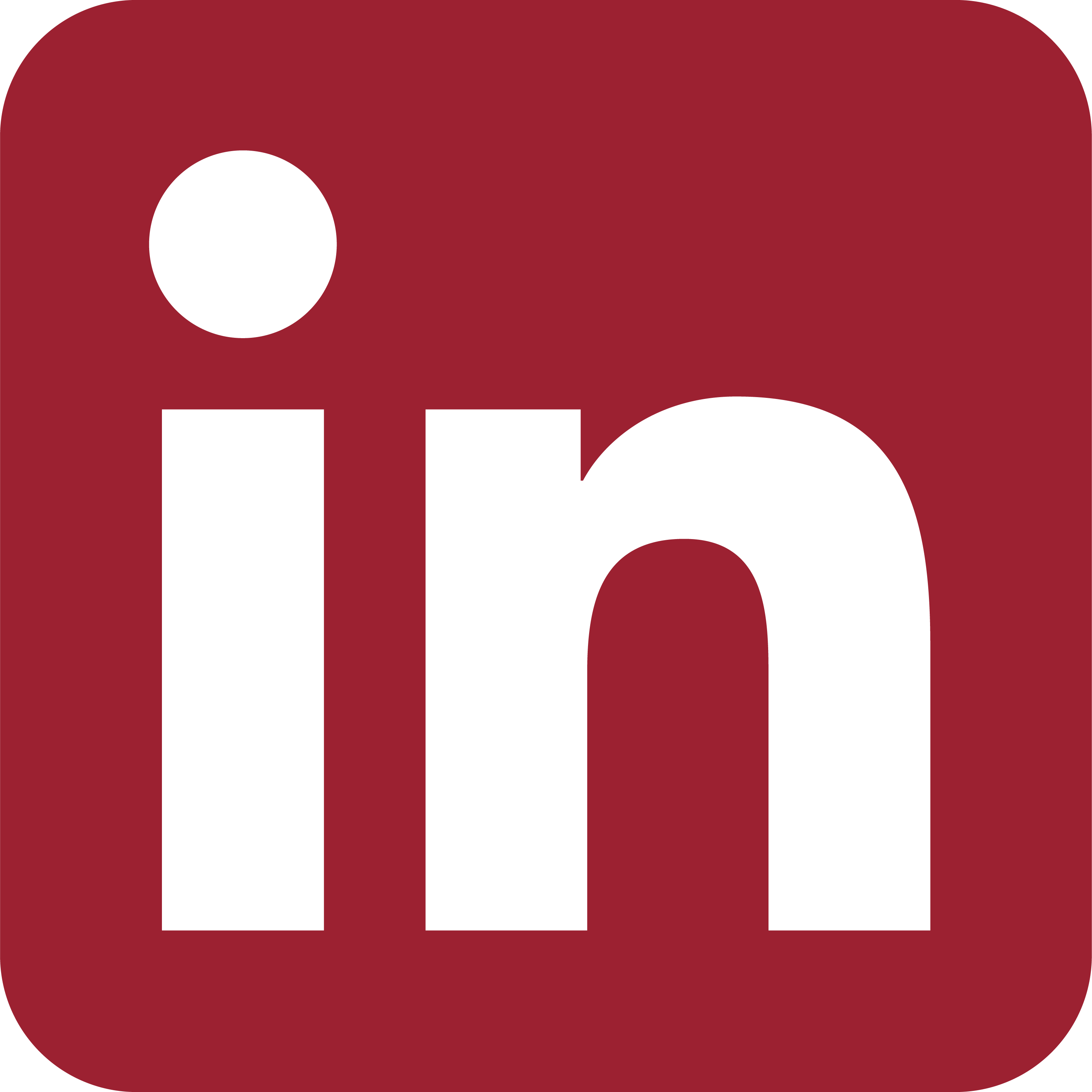 linkedin icon maroon