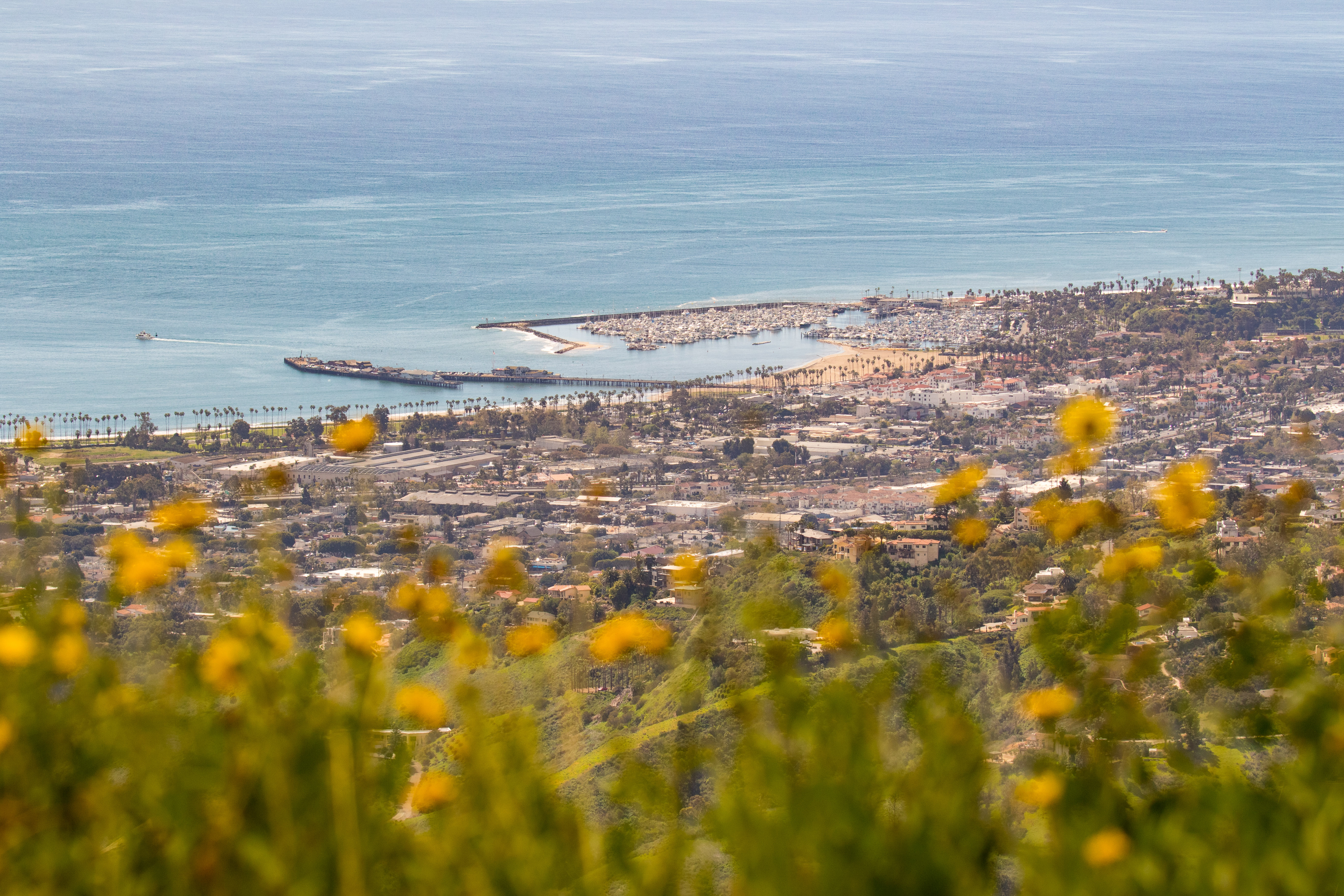 santa barbara view from mountains