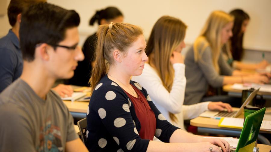 Attentive students in class